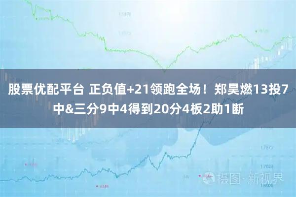 股票优配平台 正负值+21领跑全场！郑昊燃13投7中&三分9中4得到20分4板2助1断